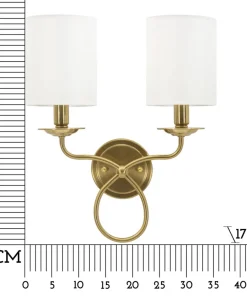 Appliqué Zagreb deux lumières métal doré
