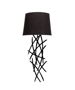 Applique murale brindilles Sarton Tissu et Métal Noir