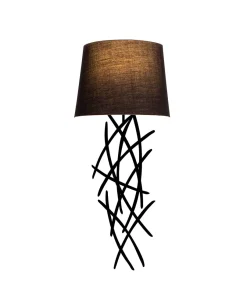 Applique murale brindilles Sarton Tissu et Métal Noir
