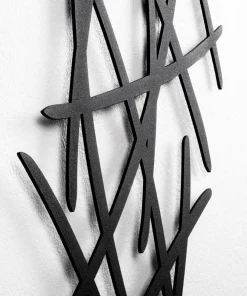 Applique murale brindilles Sarton Tissu et Métal Noir
