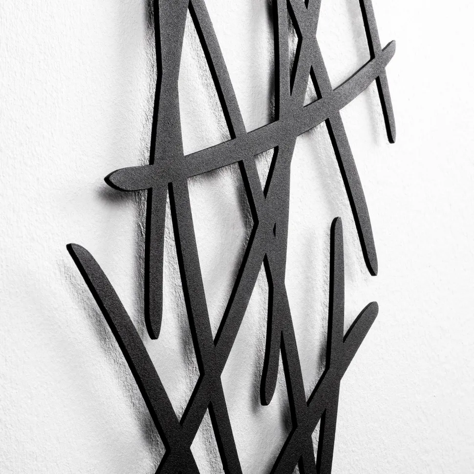 Applique murale brindilles Sarton Tissu et Métal Noir