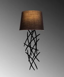 Applique murale brindilles Sarton Tissu et Métal Noir