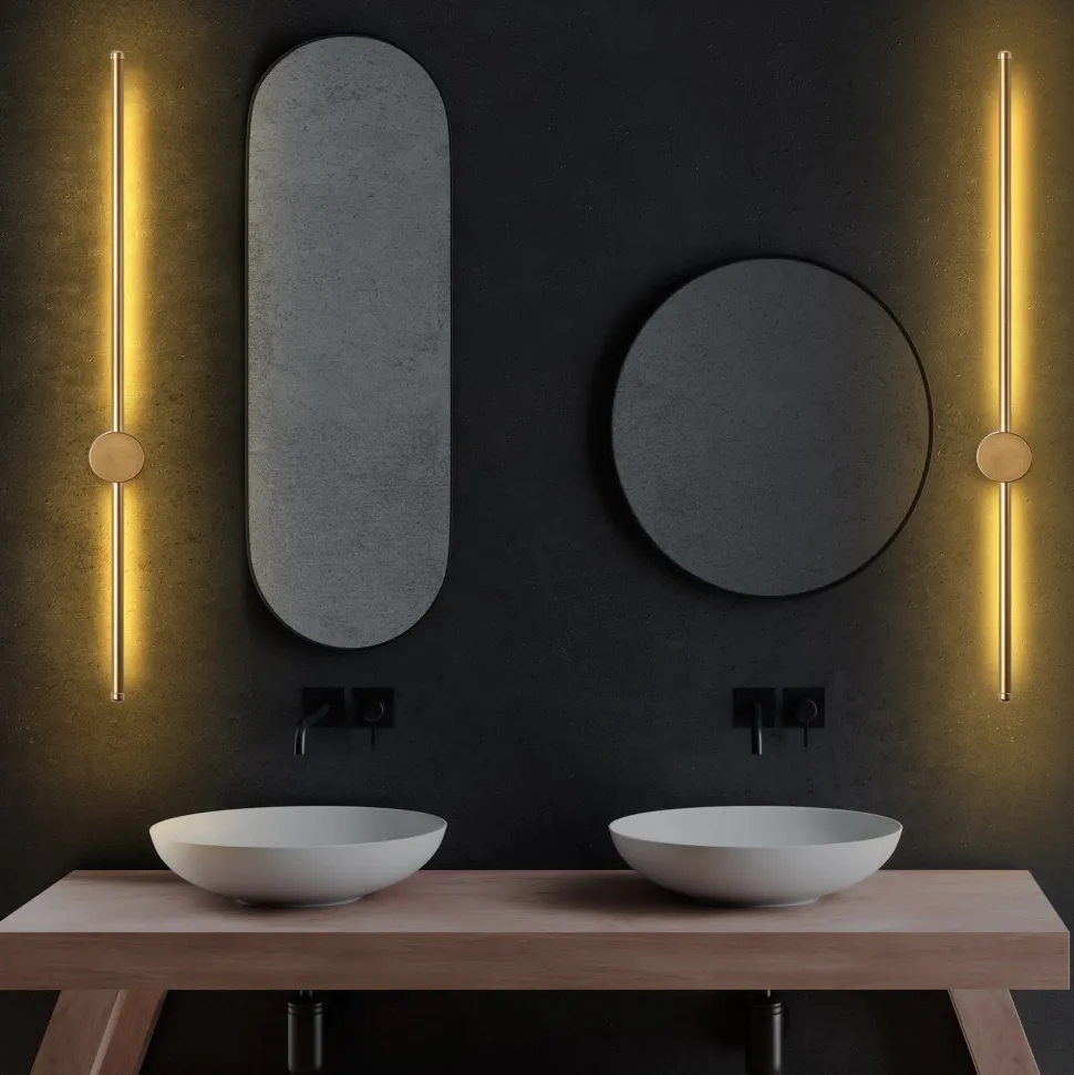 Applique murale moderne Benu H91cm Métal Or