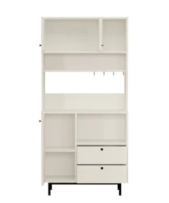 Armoire de cuisine moderne 4 portes et 2 tiroirs Axyl L88xH180cm Blanc