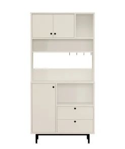 Armoire de cuisine moderne 4 portes et 2 tiroirs Axyl L88xH180cm Blanc