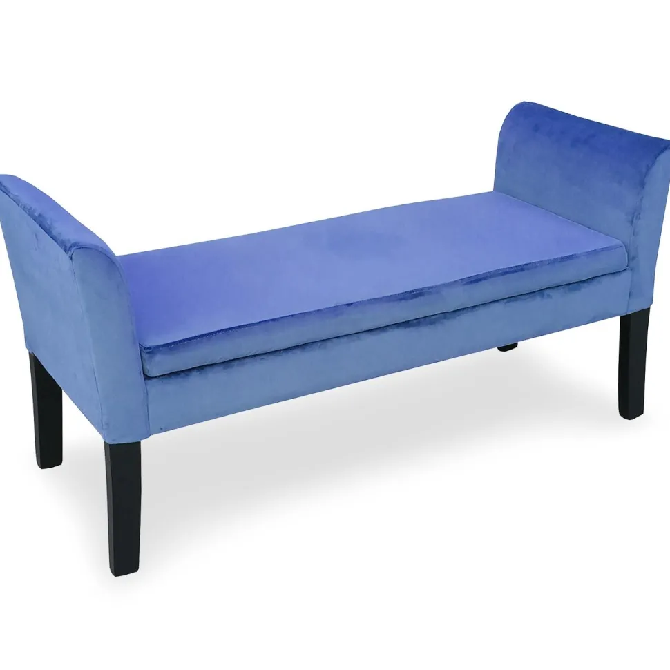 Banc coffre Idor Velours Bleu