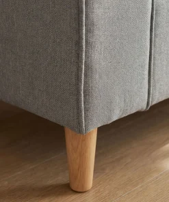 Banc coffre Winnie Tissu Gris clair
