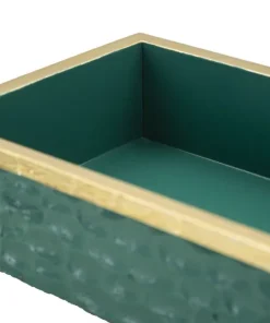 Boîte Grent vert intense et détails dorés