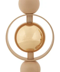 Bougeoir Saturne 2 pcs abstrait Rose doré