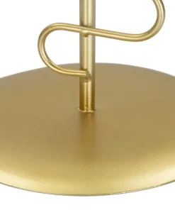 Bougeoirs en métal doré Alid 2 pcs lignes sinueuses