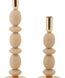 Bougeoirs Shuttle rose et doré ensemble de 2 pcs