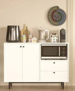 Buffet 2 portes et 2 tiroirs Axyl L88cm Blanc