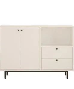 Buffet 2 portes et 2 tiroirs Axyl L88cm Blanc