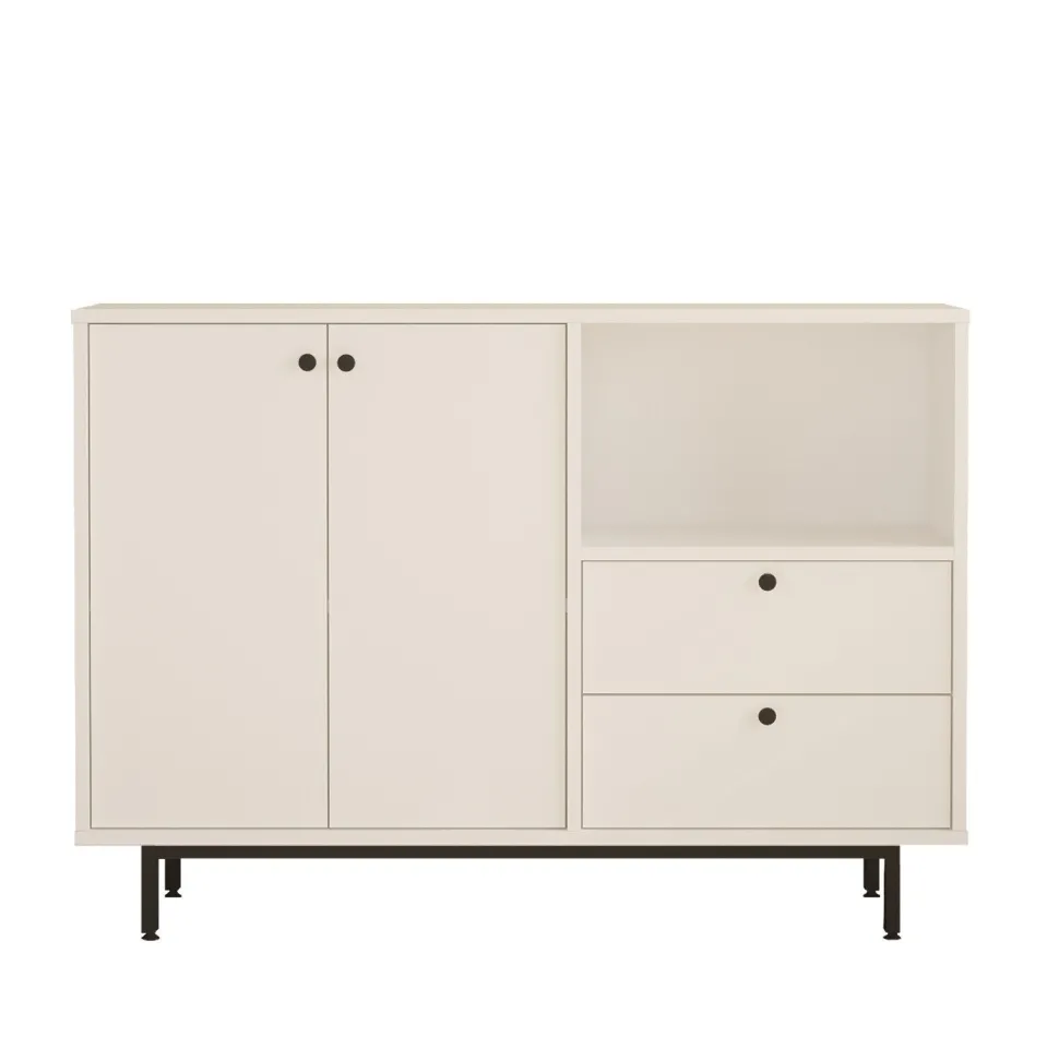 Buffet 2 portes et 2 tiroirs Axyl L88cm Blanc