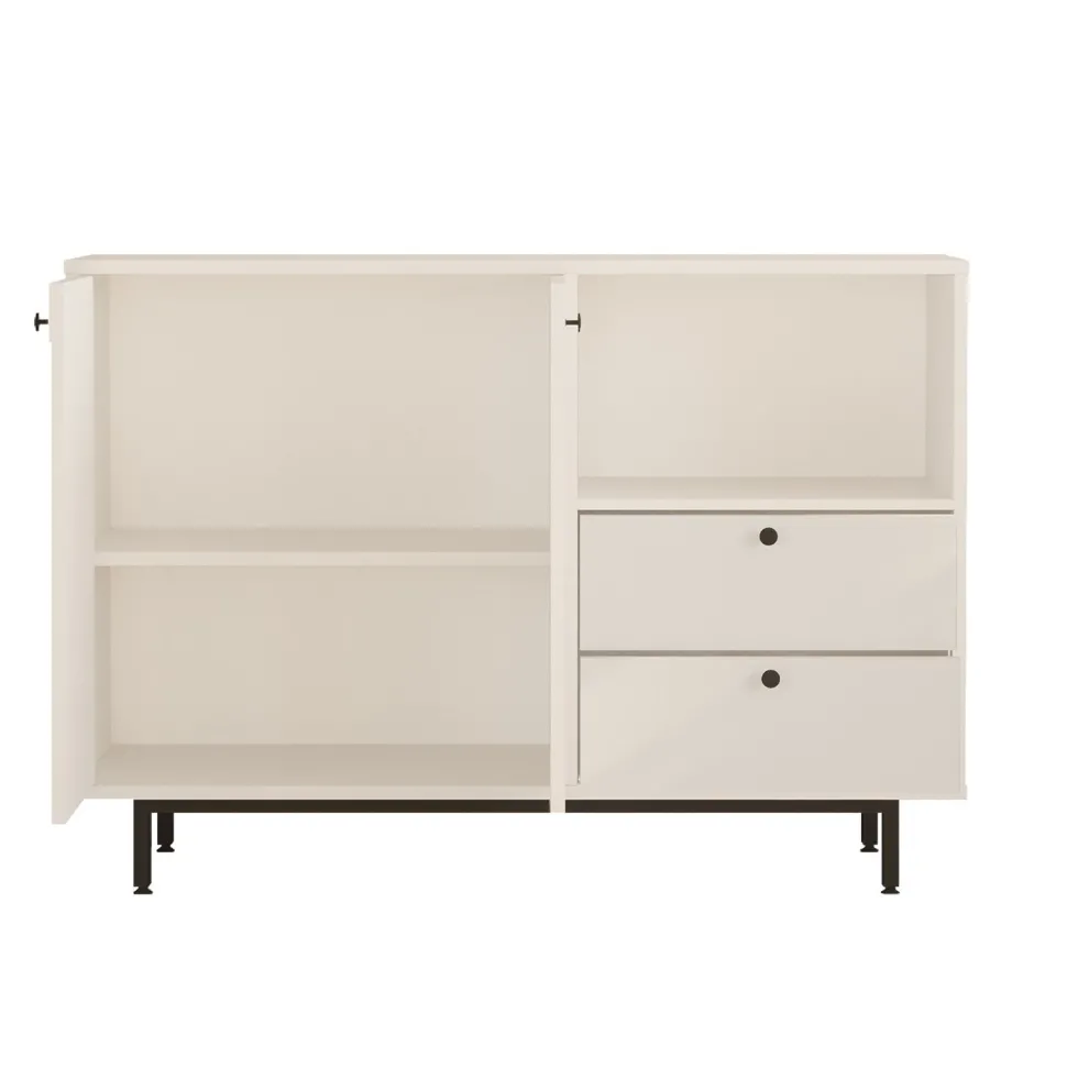 Buffet 2 portes et 2 tiroirs Axyl L88cm Blanc