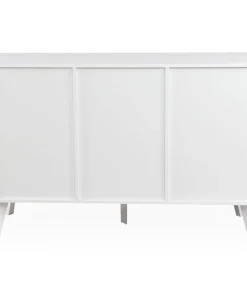 Buffet 3 tiroirs et 2 portes avec cannage Dalgora L120cm Blanc