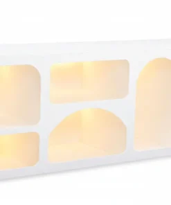Buffet bas L160cm design arches avec LED intégrées Navalor Blanc
