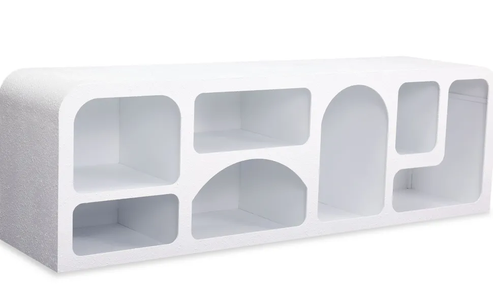 Buffet bas Navalor L160cm design arches style troglodyte Blanc