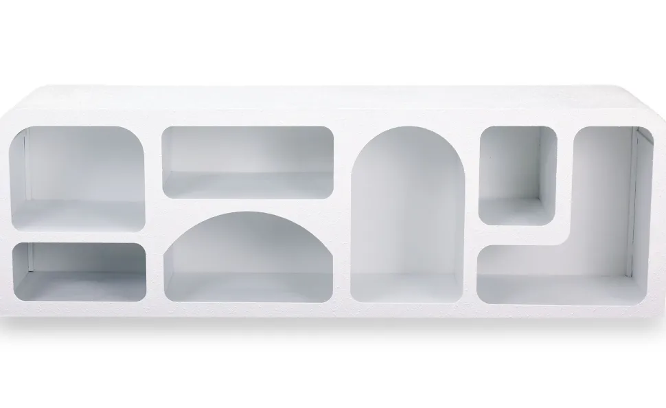 Buffet bas Navalor L160cm design arches style troglodyte Blanc