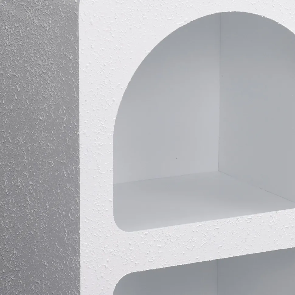 Buffet Navalor L130cm design arches style troglodyte Blanc