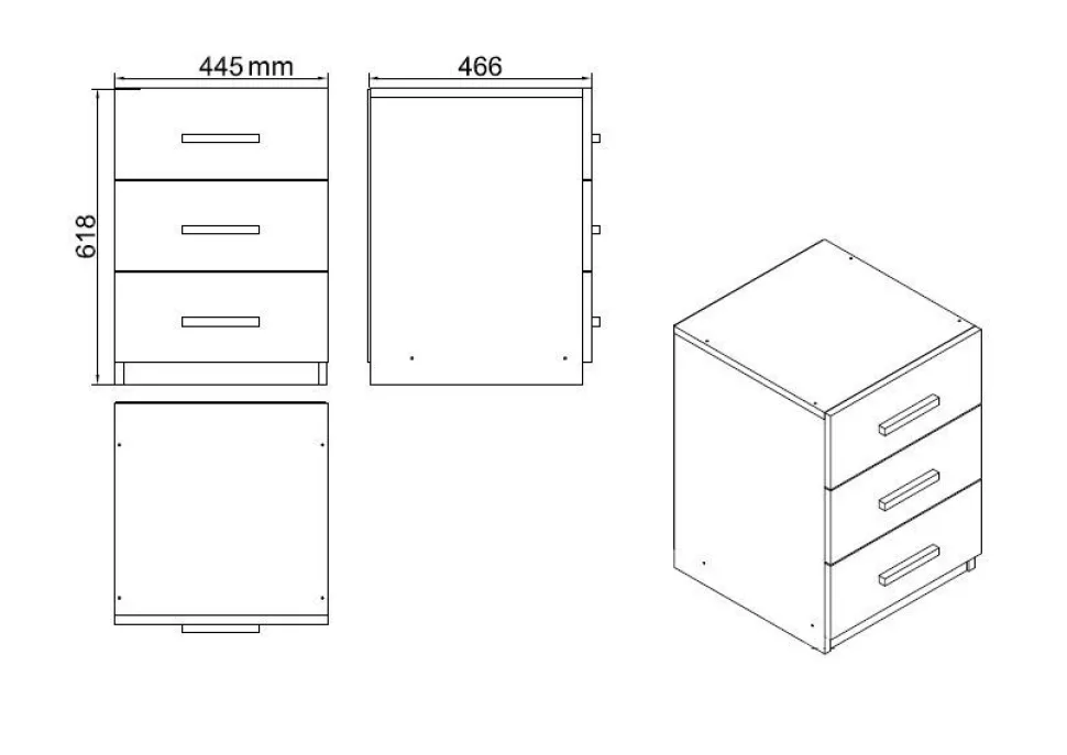 Bureau, armoire, commode et table basse Busymo Chêne clair et Noir
