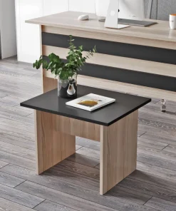 Bureau, armoire, commode et table basse Busymo Chêne clair et Noir
