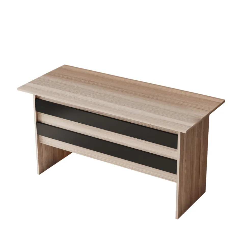 Bureau contemporain Busymo Chêne clair et Noir