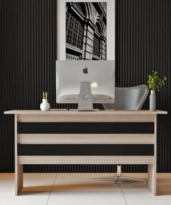 Bureau contemporain Busymo Chêne clair et Noir