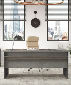 Bureau Harvey Bois Naturel et Gris