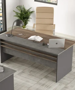 Bureau Harvey Bois Naturel et Gris