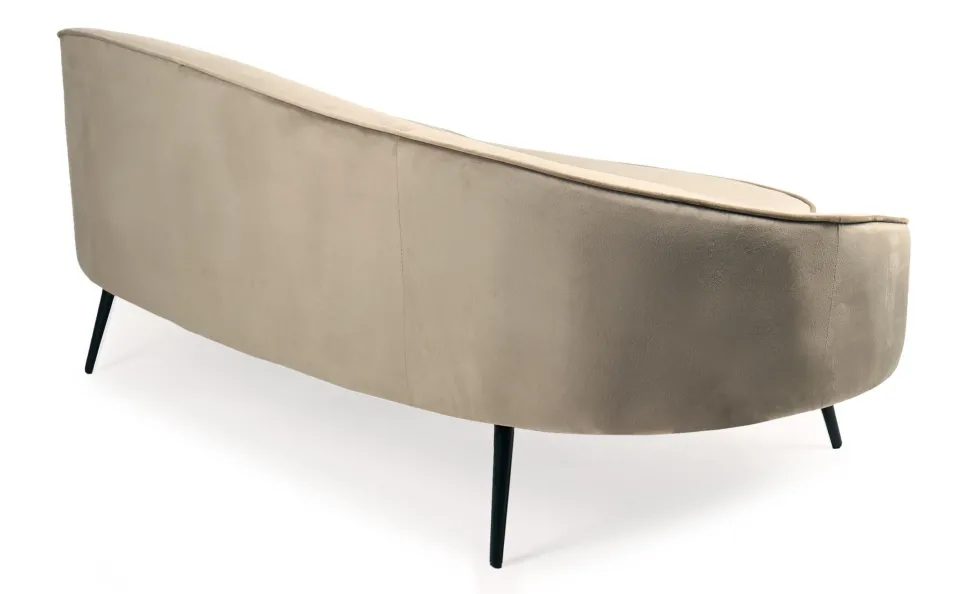Canapé 3 places asymétrique Brendan Velours Taupe
