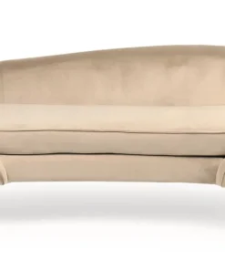 Canapé 3 places asymétrique Brendan Velours Taupe