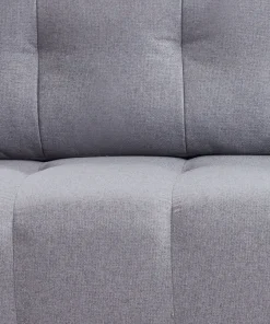 Canapé 3 places convertible Stylian Tissu Gris clair