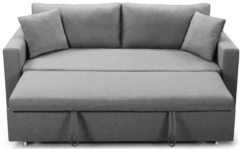 Canapé 3 places Convertible Saphir Tissu Gris Clair
