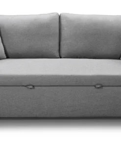 Canapé 3 places Convertible Saphir Tissu Gris Clair