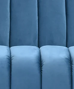 Canapé 2 places design Sidonie Velours Bleu