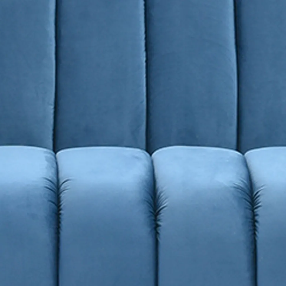 Canapé 2 places design Sidonie Velours Bleu