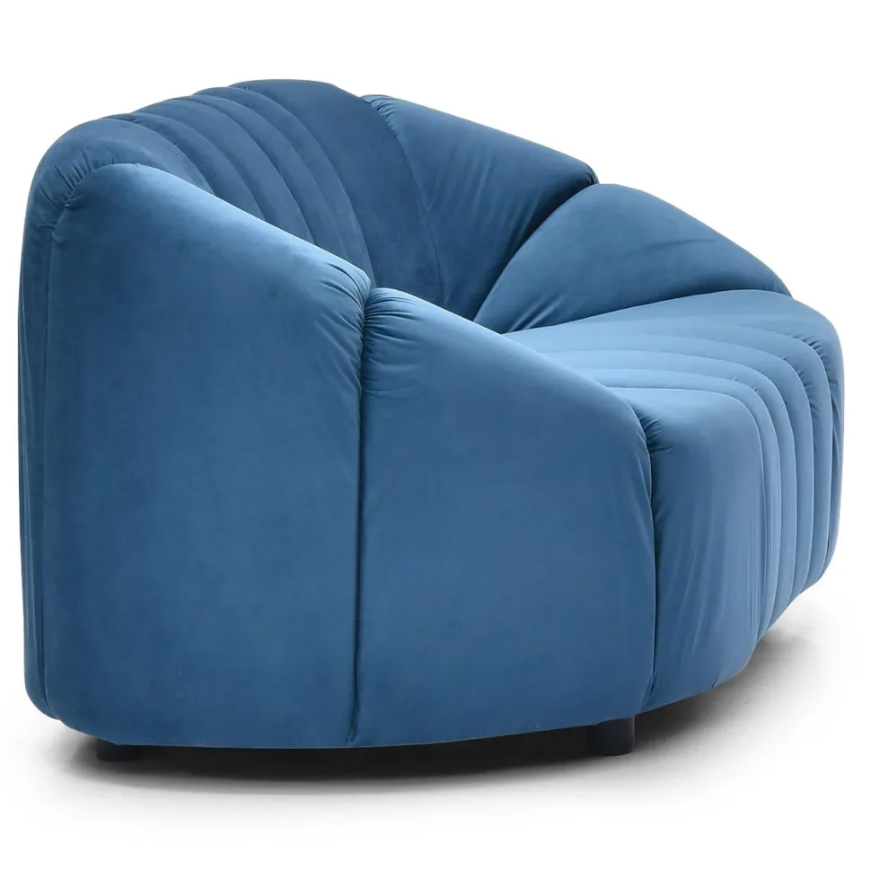 Canapé 2 places design Sidonie Velours Bleu