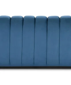Canapé 3 places design Sidonie Velours Bleu