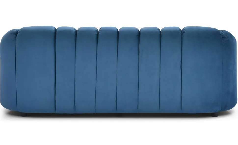 Canapé 3 places design Sidonie Velours Bleu