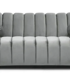 Canapé 3 places design Sidonie Velours Gris
