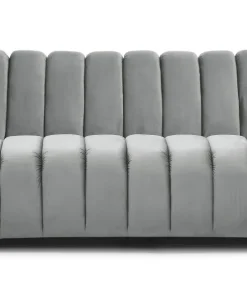 Canapé 3 places design Sidonie Velours Gris