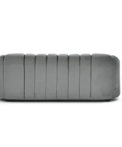 Canapé 3 places design Sidonie Velours Gris