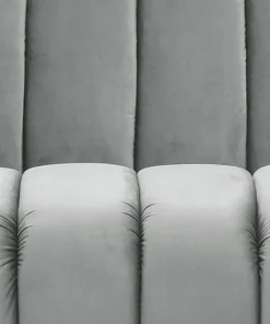 Canapé 3 places design Sidonie Velours Gris