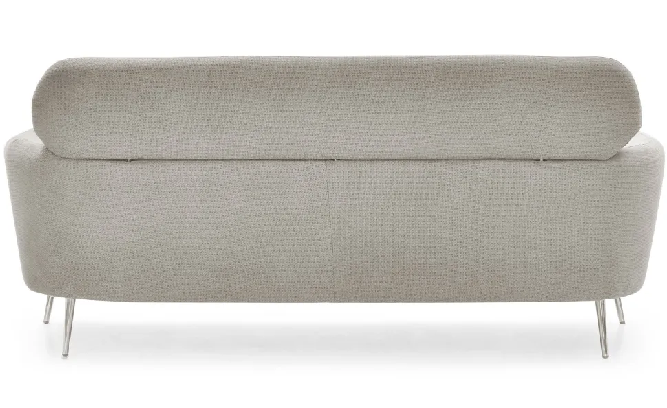 Canapé 3 places moderne avec haut dossier Damigal Tissu doux Beige