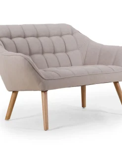 Canapé 2 places Scandinave Zentao Tissu Beige