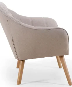 Canapé 2 places Scandinave Zentao Tissu Beige