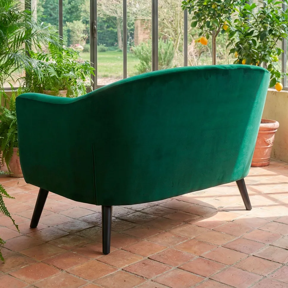 Canapé 3 places scandinave Savoy Velours Vert