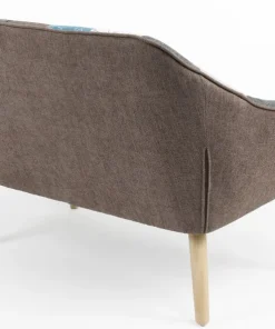 Canapé 2 places Scandinave Zentao effet patchwork Tissu Multicolore