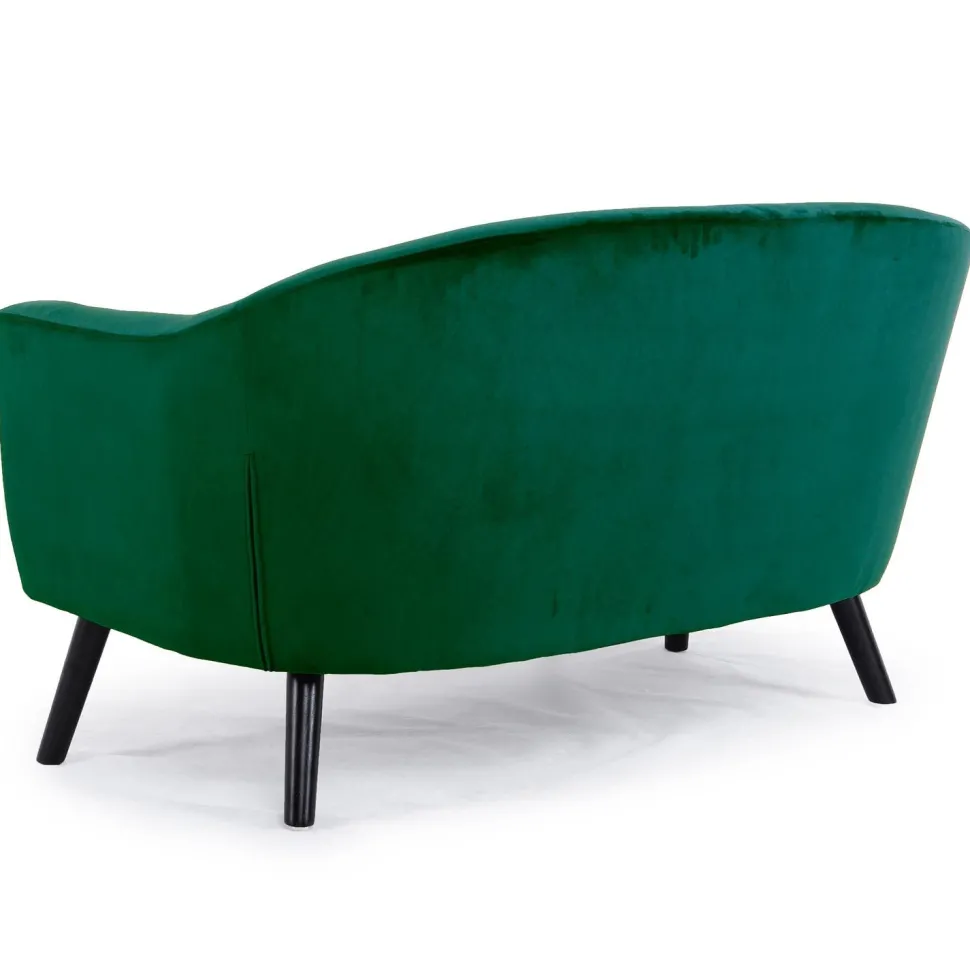 Canapé 2 places scandinave Savoy Velours Vert